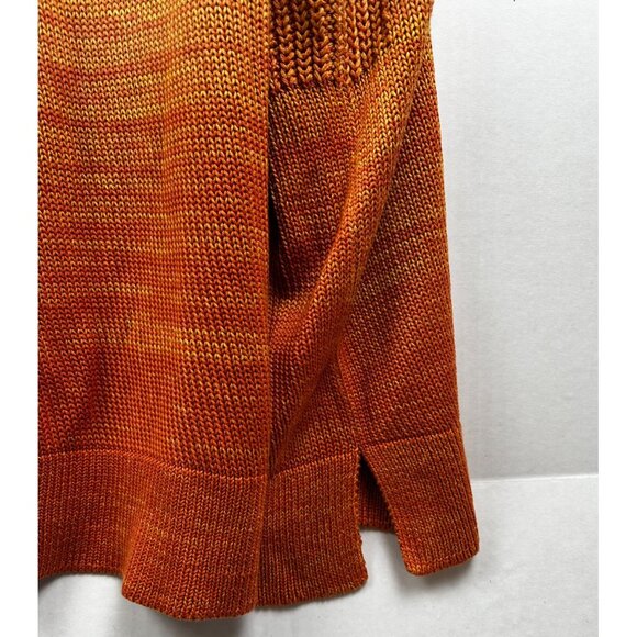 Peruvian Connection Sweater Vest Womens M/L Orange Pima Cotton Knit Oversized - Picture 7 of 7